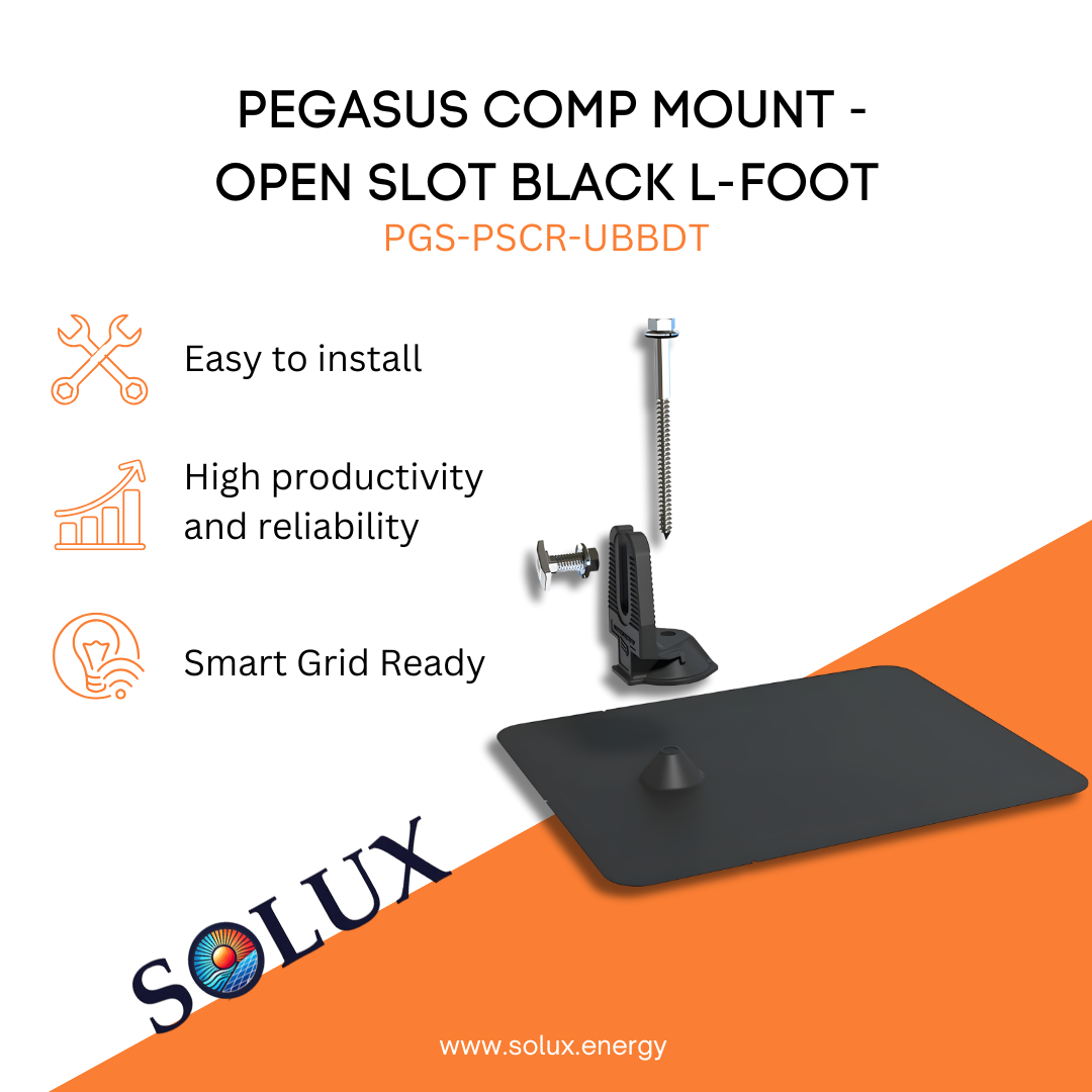 This is an image of L Foot - Pegasus Comp Mount Black Dovetail 3/8
